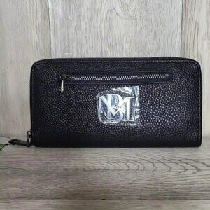NWT BADGLEY MISCHKA Black Vegan Leather Wallet
